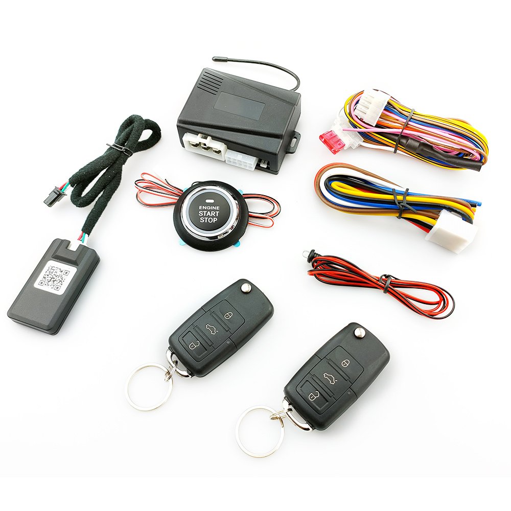 China Factory Wholesale Easy to Install Smart BT Keyless Entry Alarm System with One Key Start, APP Control Car Function