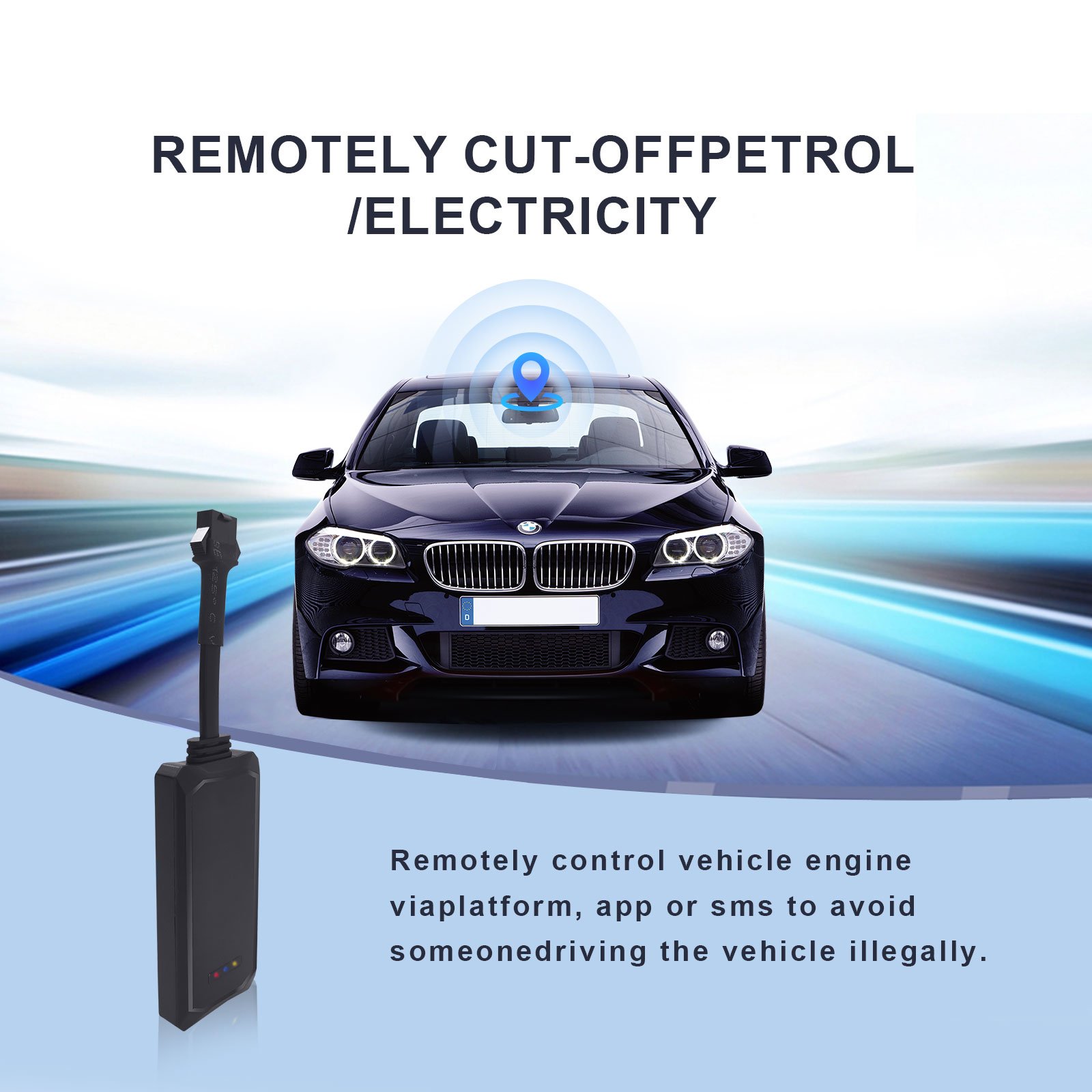 GPS Tracking Device for Car GPS Tracker with FREE Platform 2G Wired GPS Tracker with ACC Detection and Remote Cut-off Power
