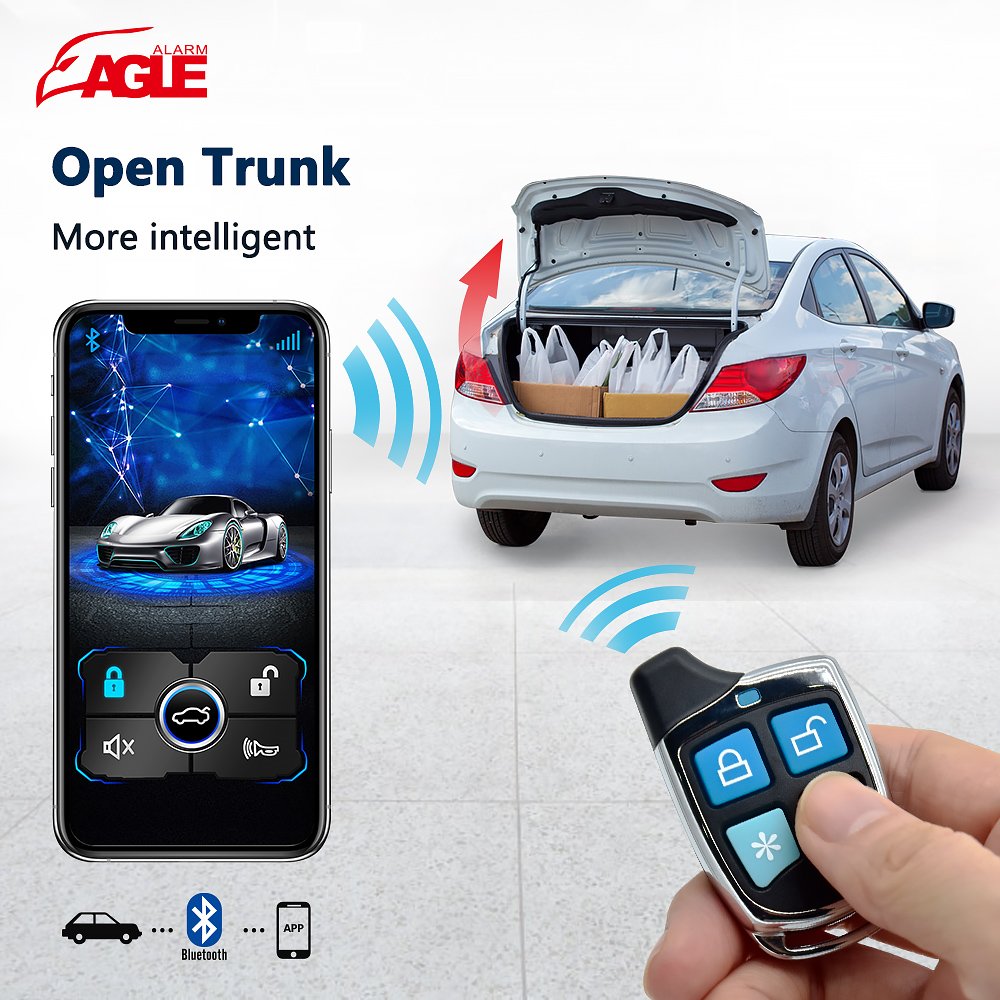 Anti Theft Immobilized Central Lock Burglar Alarm Smart Phone Universal Remote Engine Start Security Car Alarm System