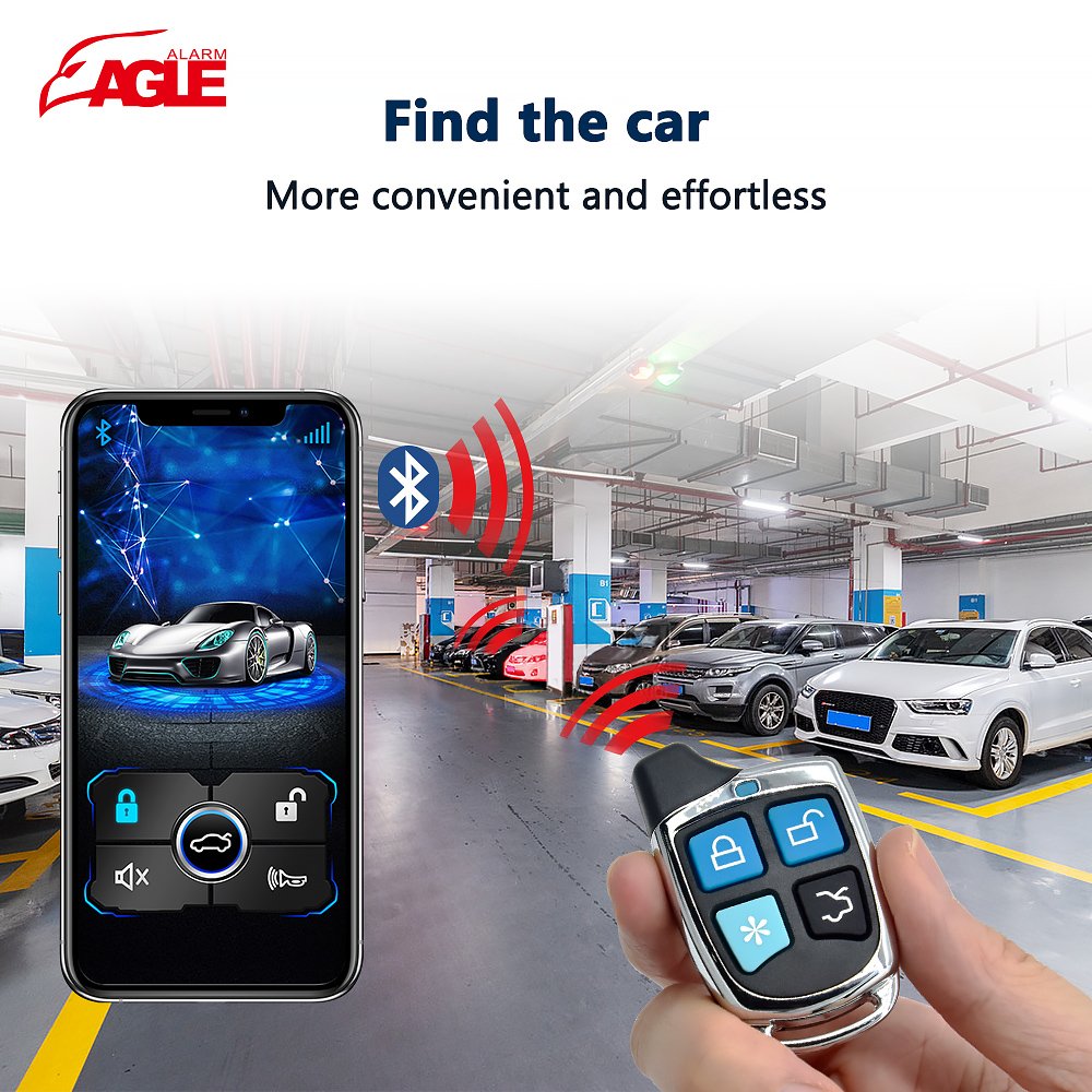 Anti Theft Immobilized Central Lock Burglar Alarm Smart Phone Universal Remote Engine Start Security Car Alarm System