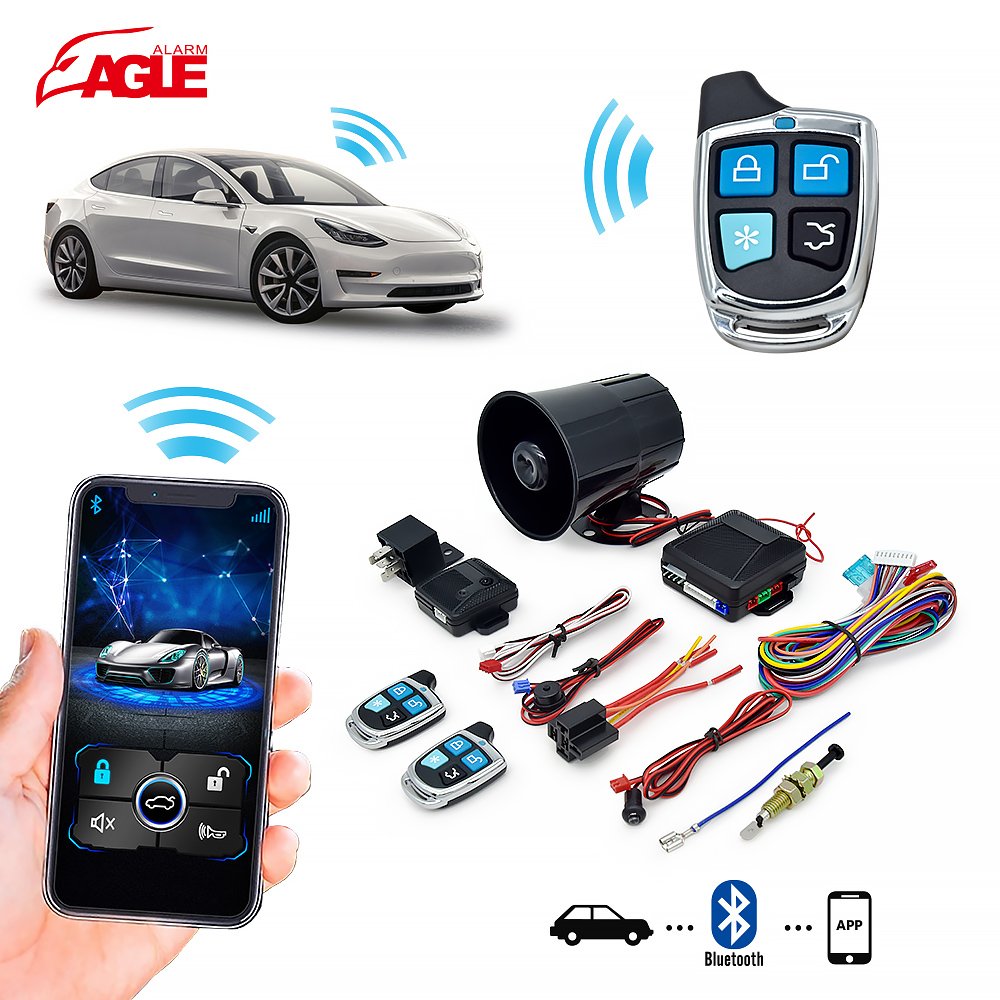 Anti Theft Immobilized Central Lock Burglar Alarm Smart Phone Universal Remote Engine Start Security Car Alarm System
