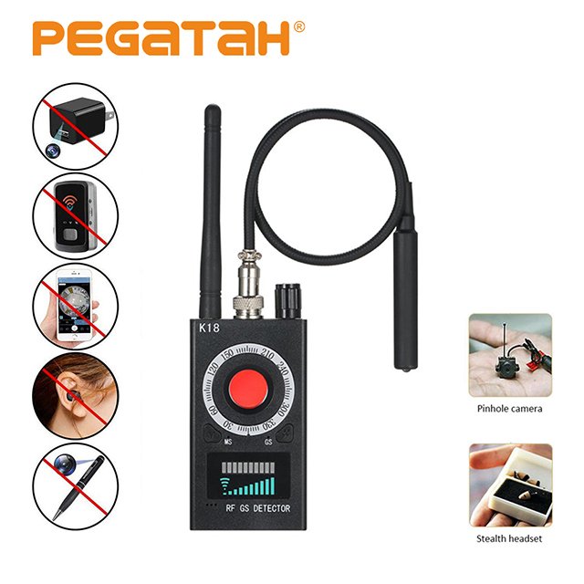 K18 Multi-Function Anti-Candid Camera Detector GPS Bug Hunter's Wireless Lens Device Finder for Indoor Outdoor Application