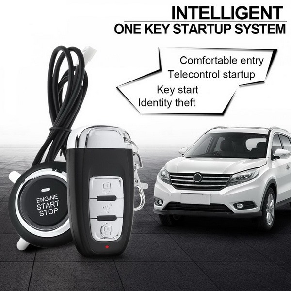 Universal Remote Car Starter Alarm System Keyless Entry System Remote Starter Atuo Start Stop Engine PKE Push Button