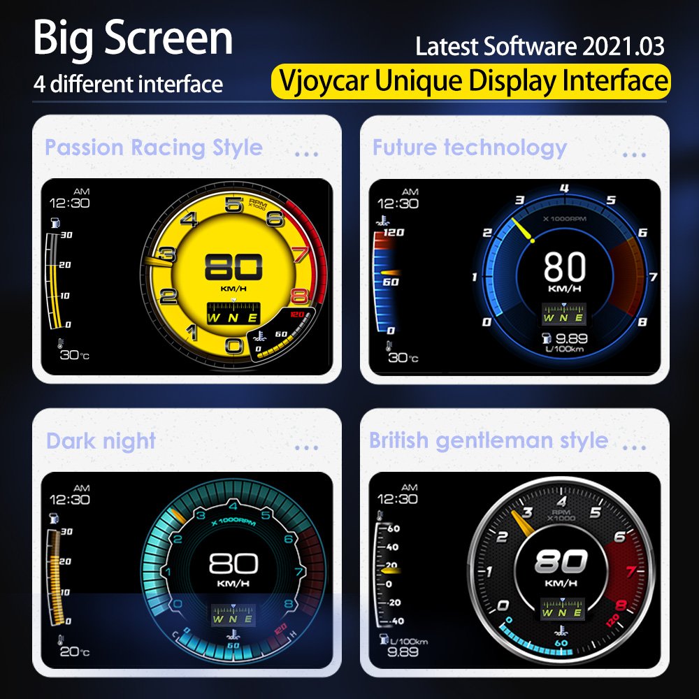 NEW GPS HUD OBDII ON-Board Diagnostic Tools Digital Display Speedometer Over Speed Alarm OBD Scanner for Almost Universal Cars