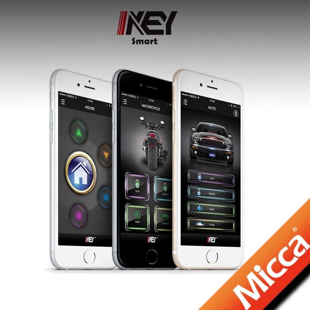 N4-BT MICCA Bluetooth Car Alarm Hopping Code with Smartphone APP Control , Alarma De Bluetooth Codigo Variable Anti-colon