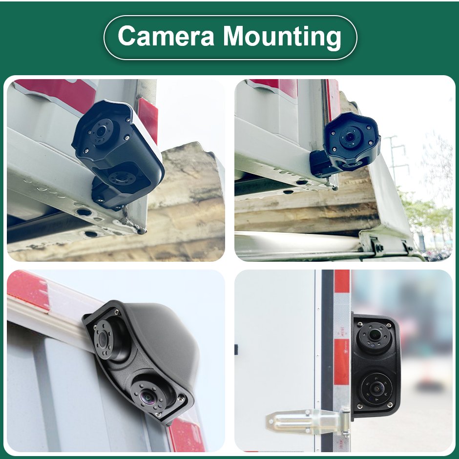10.36 Inch 6 Split Screen Smart Blind Spot Radar BSD Alarm Truck Bus Car Dash Cam Monitor With Left/Right Side Mirror Camera