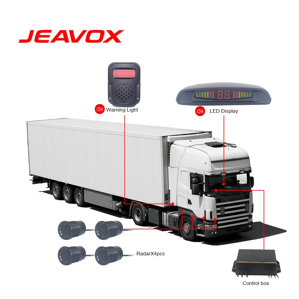 Universal Car Back-up Blind Spot Alarm System Led Reversing Radar with 4 Sensors Car Parking Sensor DC 12-24v,12-24v IP 69K