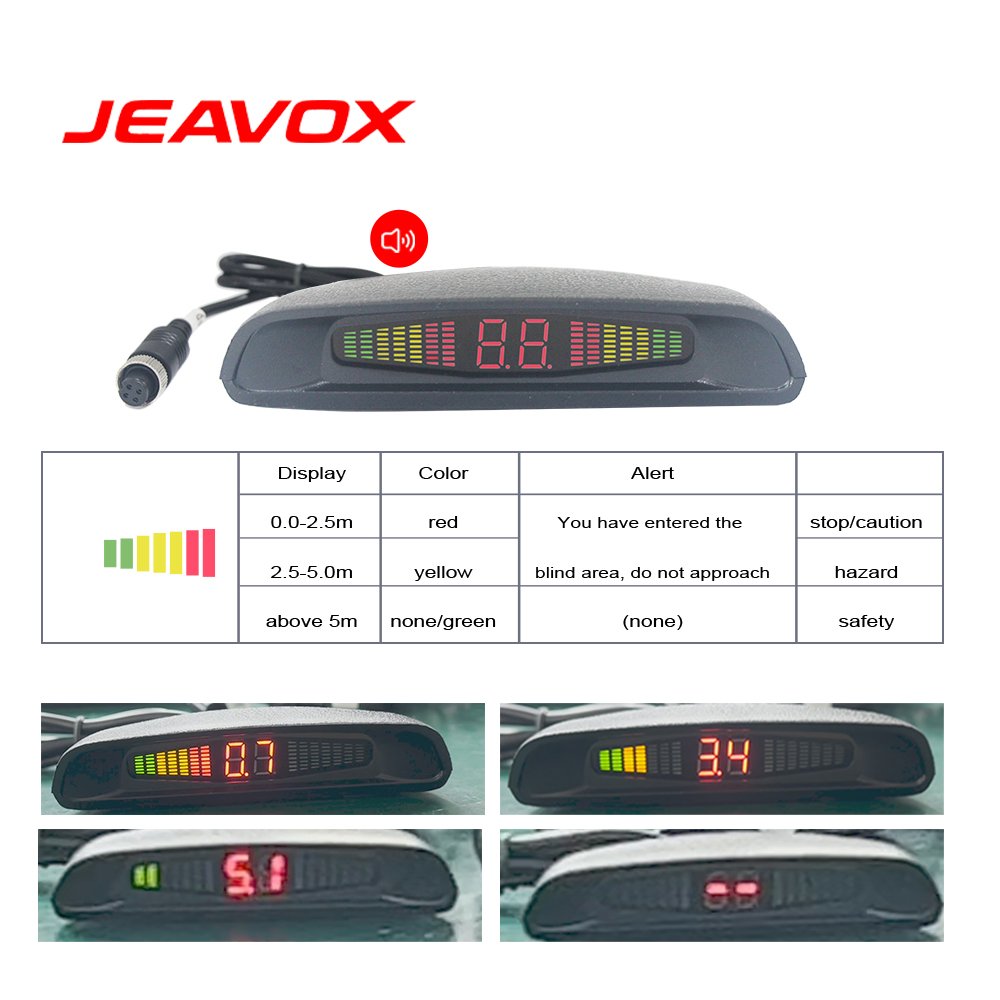 Universal Car Back-up Blind Spot Alarm System Led Reversing Radar with 4 Sensors Car Parking Sensor DC 12-24v,12-24v IP 69K