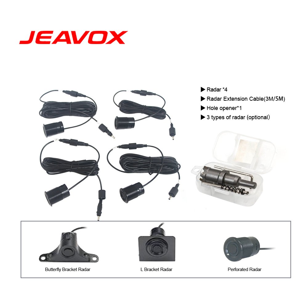 Universal Car Back-up Blind Spot Alarm System Led Reversing Radar with 4 Sensors Car Parking Sensor DC 12-24v,12-24v IP 69K
