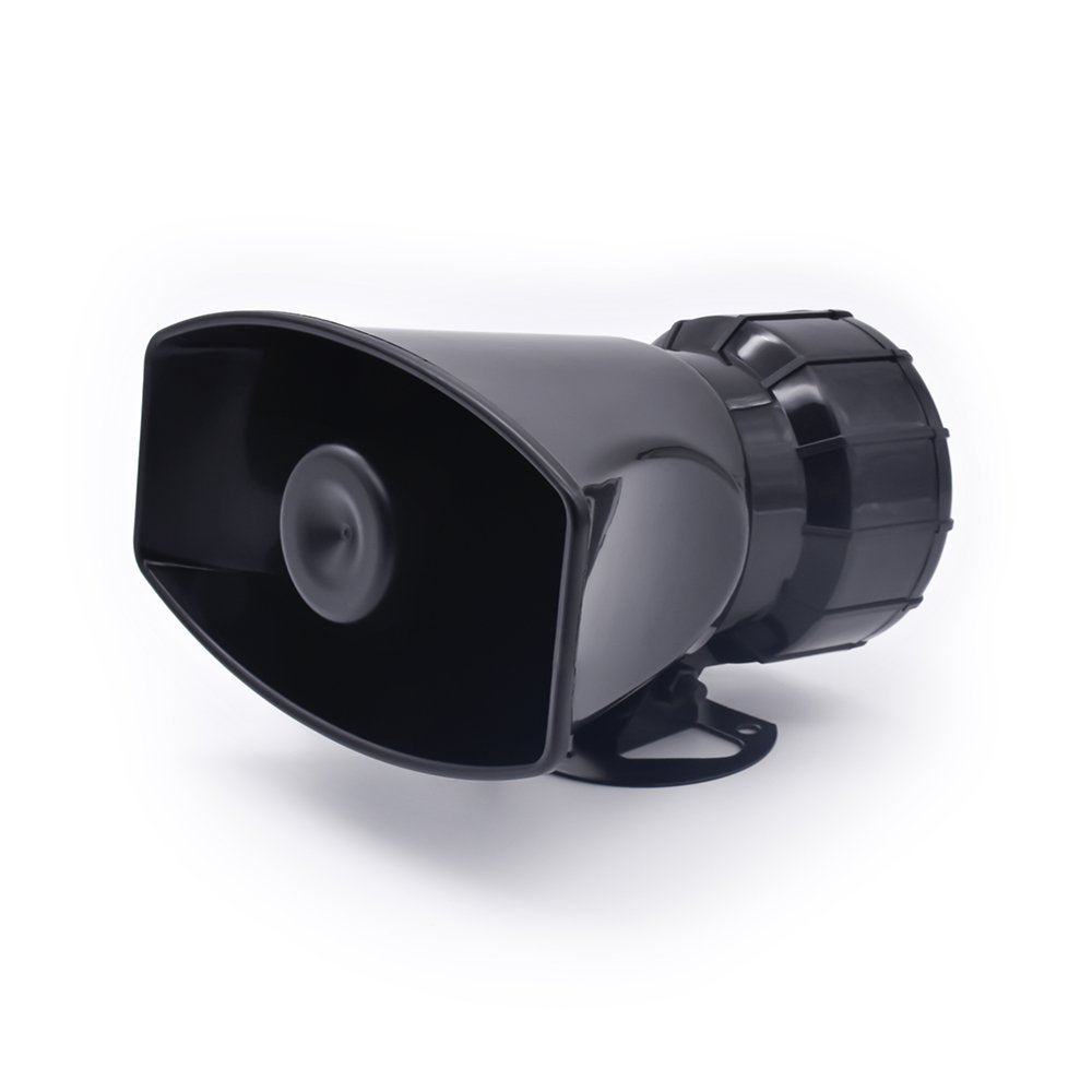 12V 100W Car Horn with MIC Loud Motorcycle Siren Vehicle Truck Warning Alarm Loudspeaker Plastic 5 Sound DC