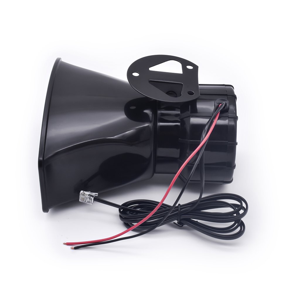 12V 100W Car Horn with MIC Loud Motorcycle Siren Vehicle Truck Warning Alarm Loudspeaker Plastic 5 Sound DC