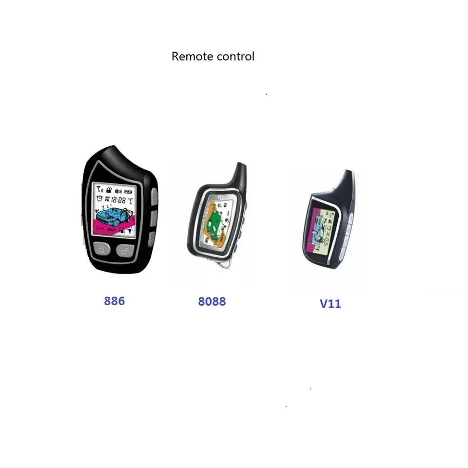 12V Universal Car Alarm System 2 Way Car Alarm with Smart LCD Display Vibration Warning Engine Start