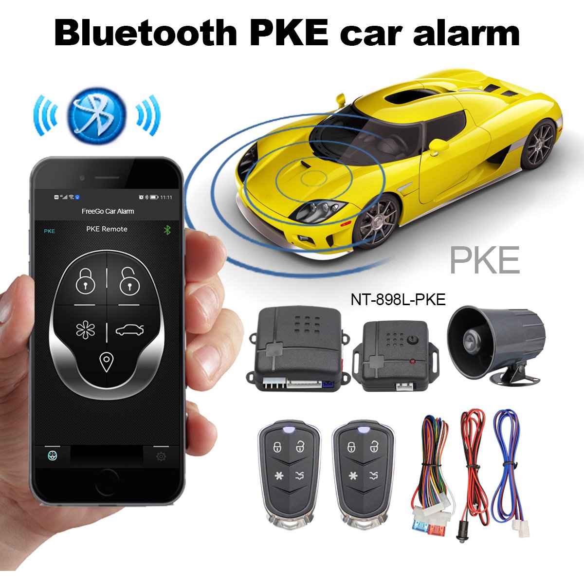 NTO Universal BT Car Alarm Systems Auto Remote Central Kit Door Lock Keyless Entry System Central Locking With Remote Control