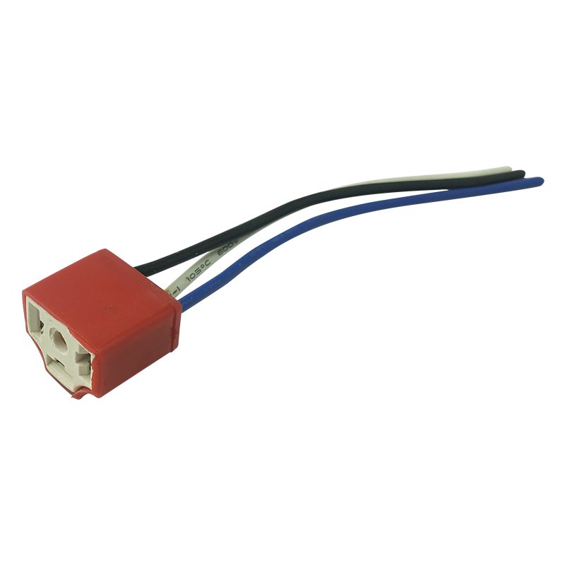 High Quality Car Alarm Ceramic H4 Relay Socket Connector Harness Cable 3 Pin Wire for Car Use