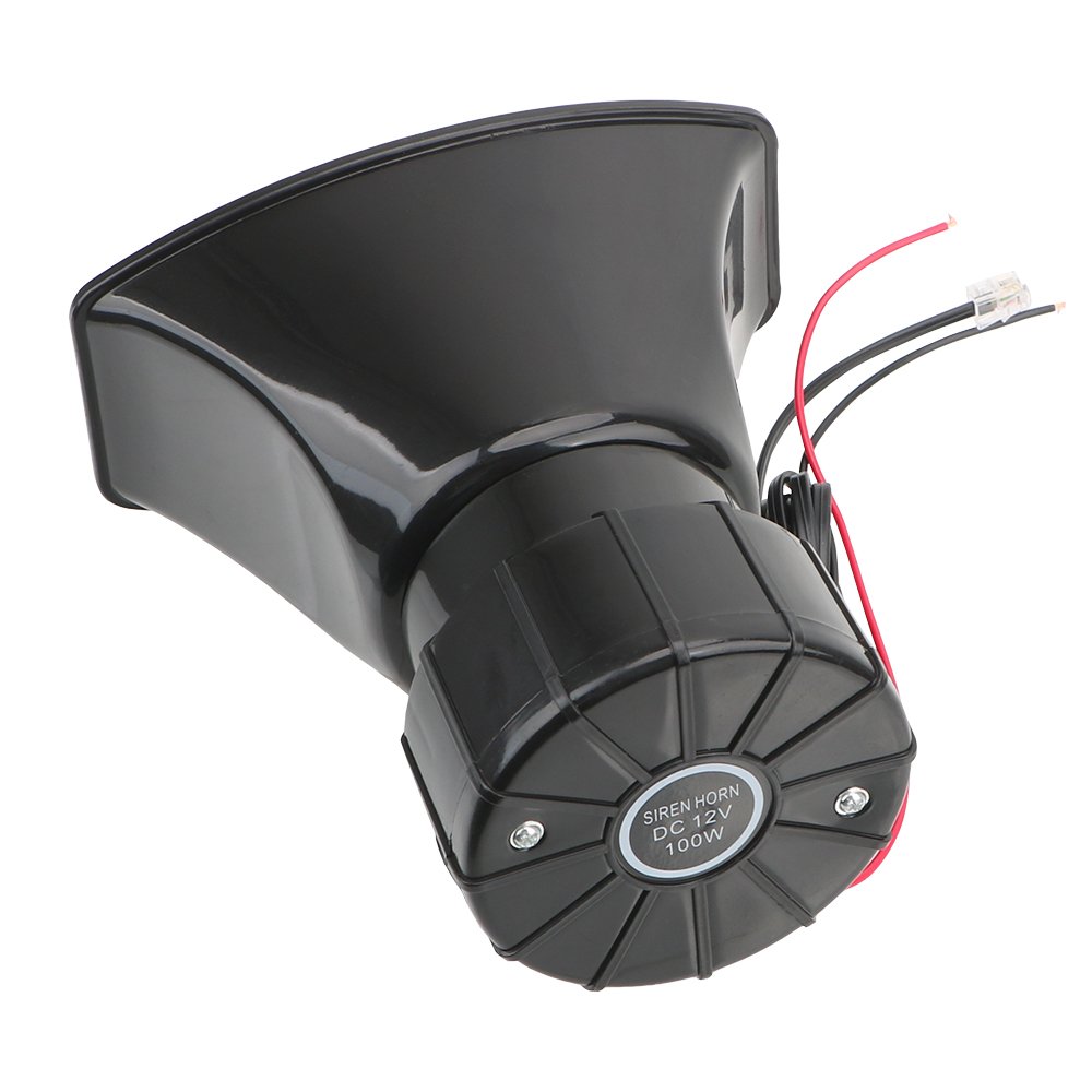Car Horn Speakers Loud Police Siren Air Horn Megaphone Tone Mic PA System Emergency Amplifier Hooter Car Warning Alarm