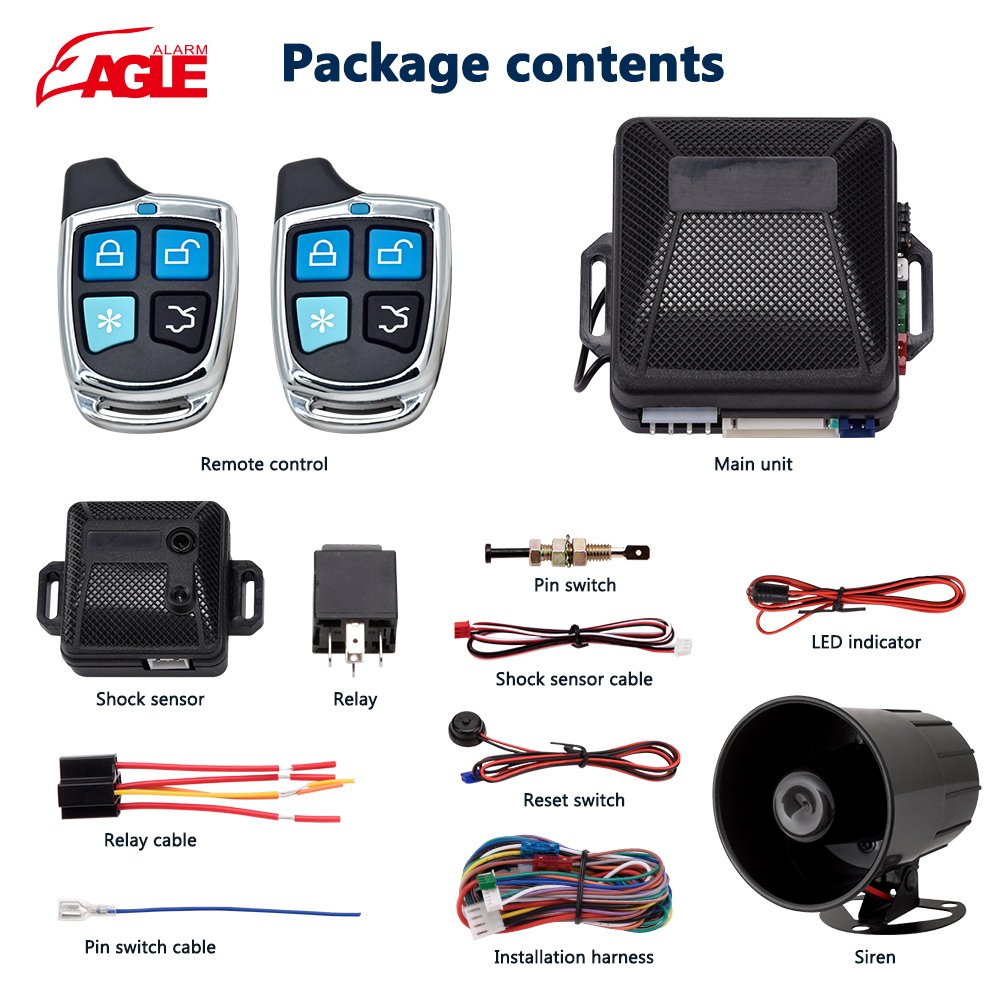 Hot Selling Smart One Way Car Security Alarm System With Remote Trunk Release