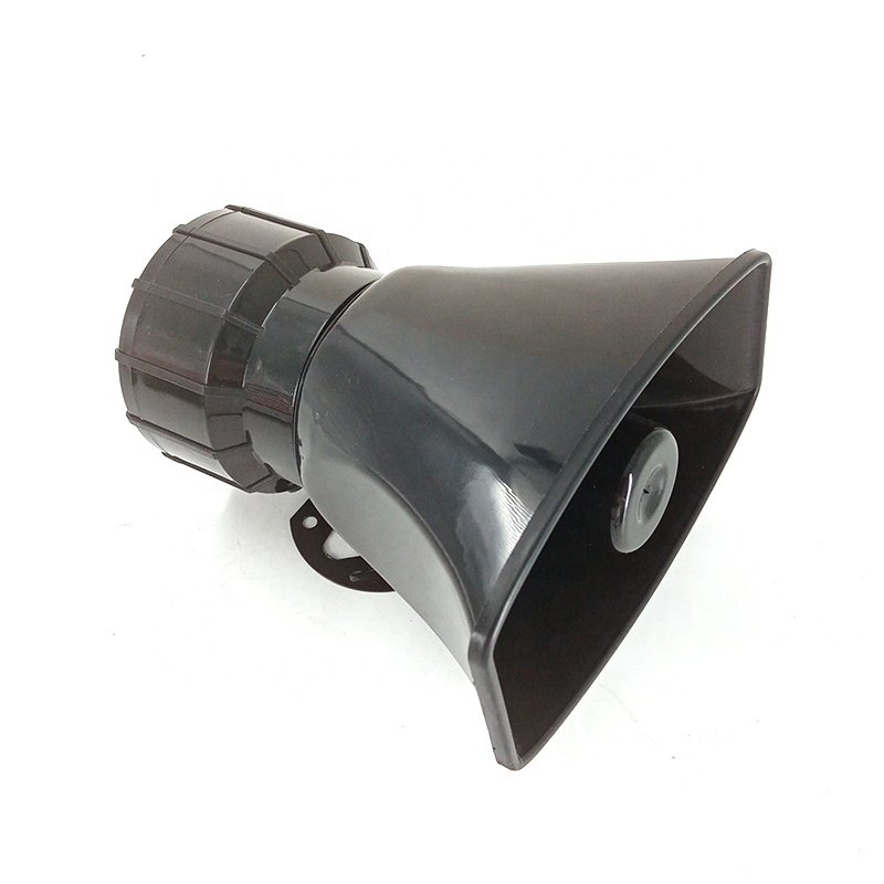 High Quality 7 Tone 12V 100W Car Alarm Horn Square Mouth Recording Megaphone Subwoofer Speaker Factory Direct Sales