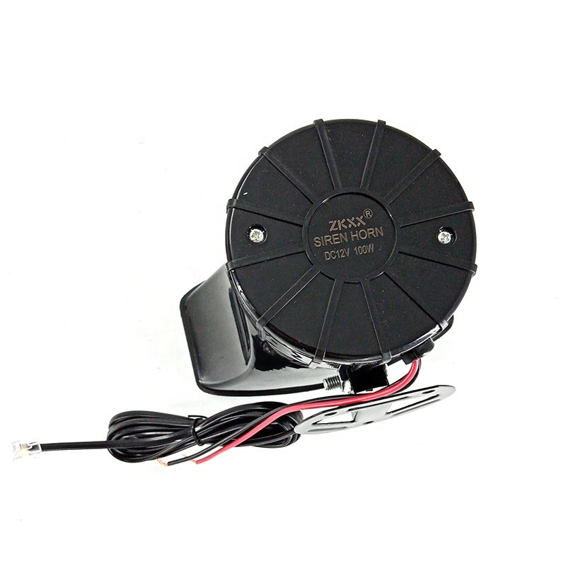 High Quality 7 Tone 12V 100W Car Alarm Horn Square Mouth Recording Megaphone Subwoofer Speaker Factory Direct Sales
