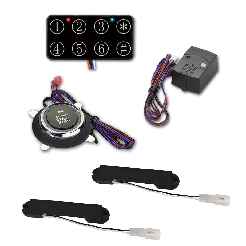 PKE Passive Keyless Entry Car Alarm Push Button Engine Start Stop System With Remote Start and Programmable Engine Run Time