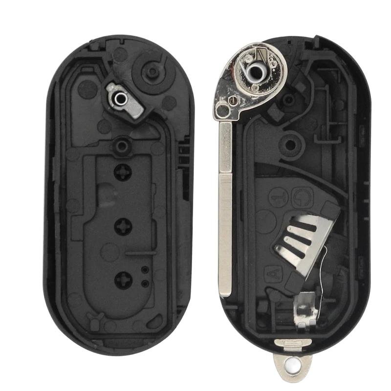 Colorful 3 Buttons Flip Remote Key COMBO Case Shell for FIAT 500 Panda Punto Bravo Car Alarm Keyless Entry Fob Cover