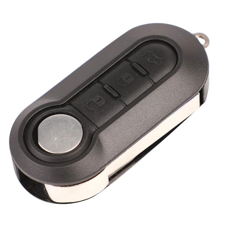 Colorful 3 Buttons Flip Remote Key COMBO Case Shell for FIAT 500 Panda Punto Bravo Car Alarm Keyless Entry Fob Cover