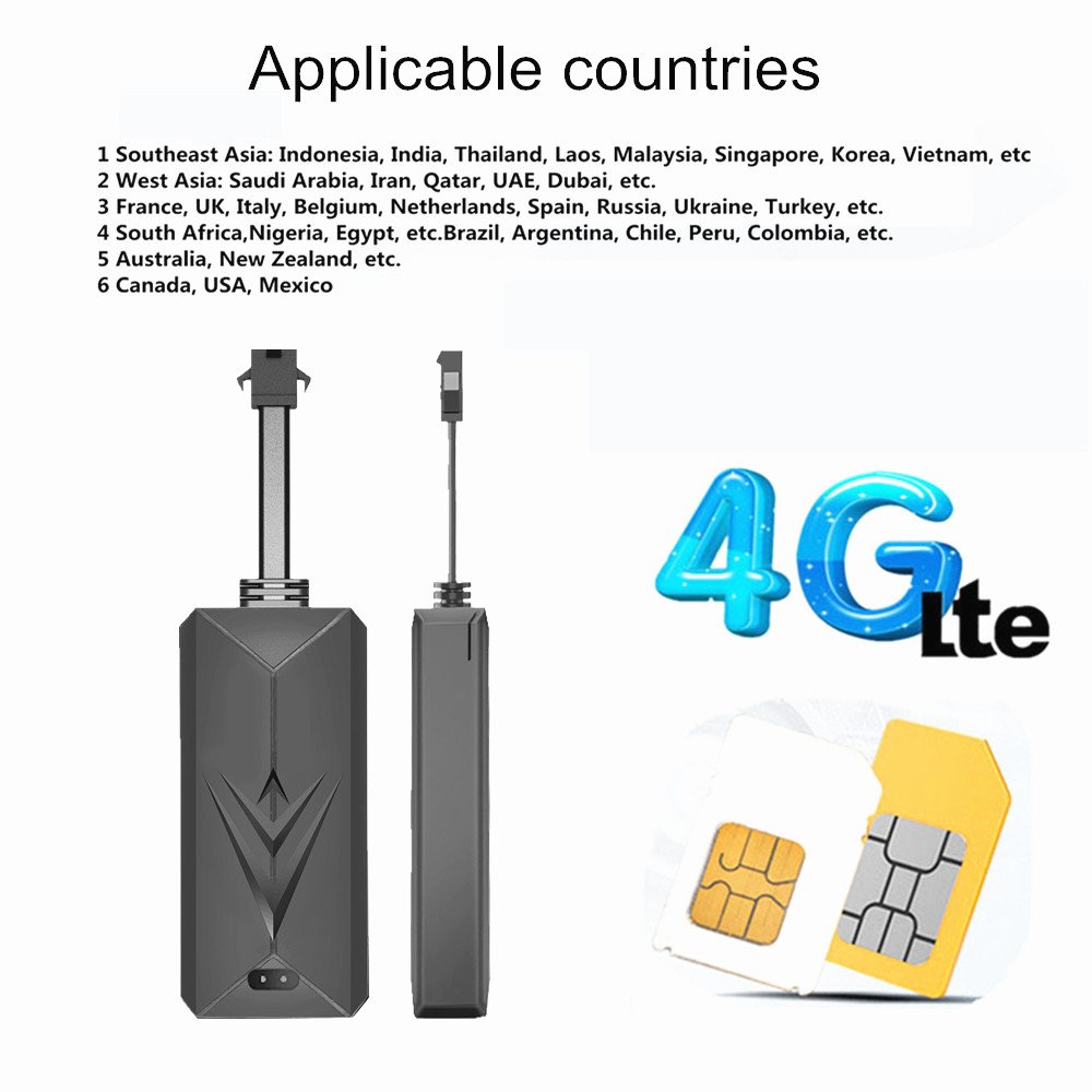 ACC Detection Cut Off Fuel Motorcycle GPS Locator 4G CA003 Vehicle Tracking Device Engine Start Alarm Movement Car Tracker