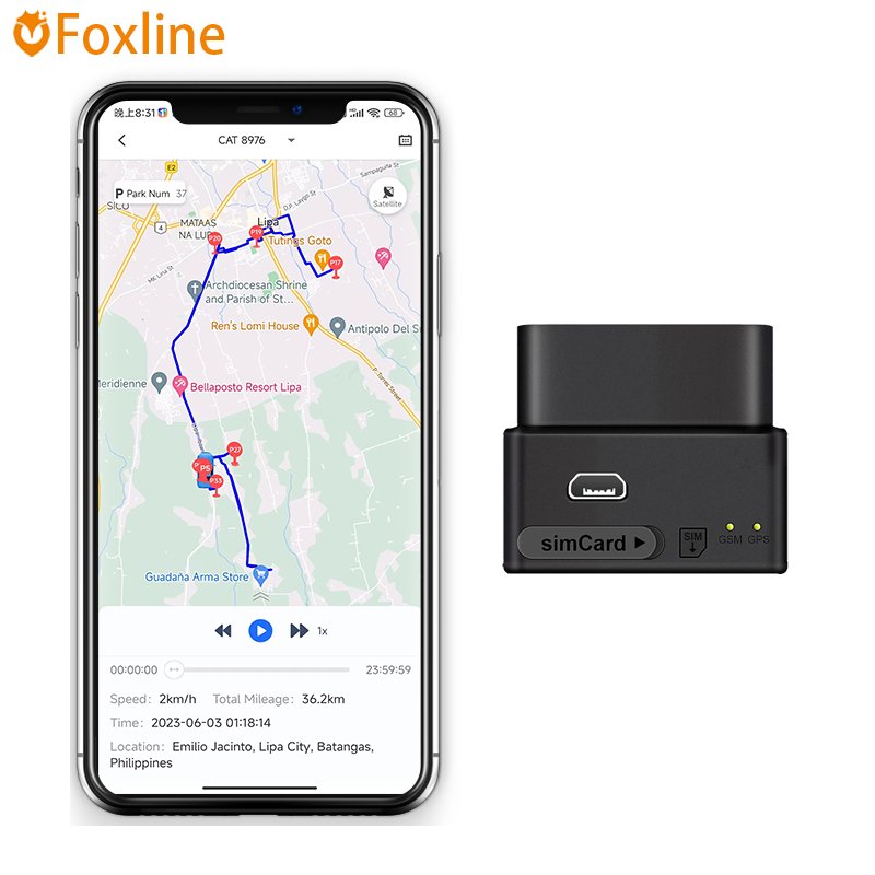 Smart Vehicle Tracking 4G Vehicle OBD GPS tracker Fleet Management System With Mileage Statistics Plug It in and You Can Use It