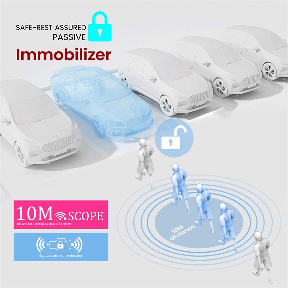 Universal 12V Car Alarm Auto Anti-Robbery Device Wireless Engine Lock Anti- Hijacking Engine Immobilizer