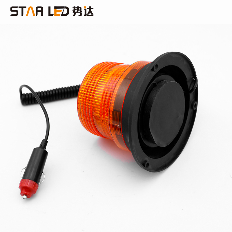 12v Revolving Beacons Forklift Rotating Light Amber Led Magnetic Alarm Strobe Beacon Light