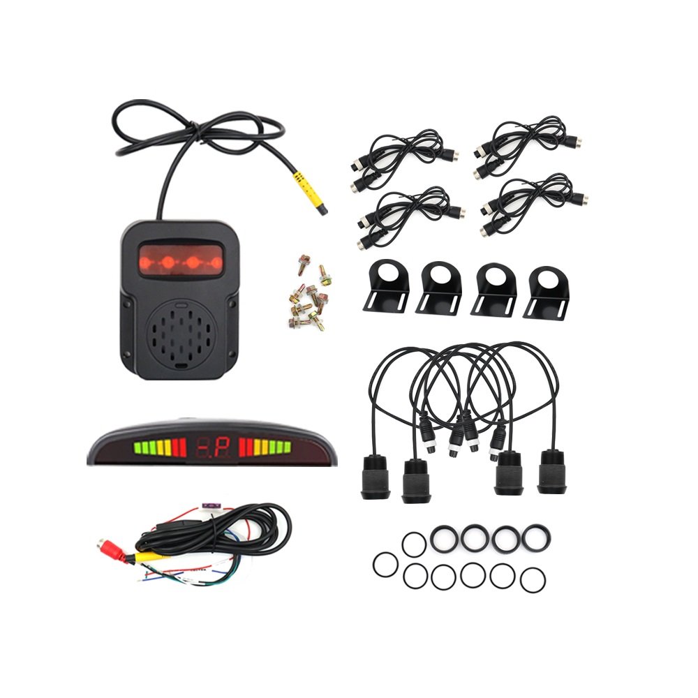 Ultrasonic Visible Detection 4 Sensor Buzzer Alarm Park Reversing / Side Blind Spot Monitoring radar System for Heavy Duty Truck