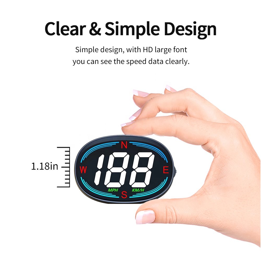 2024 New Factory Direct Auto Electronics Head up Display Over-speed Alarm Plug and Play Car Gps Hud H2 for All Cars