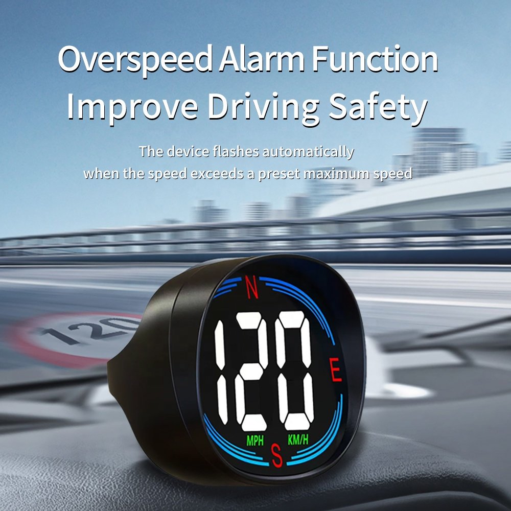 2024 New Factory Direct Auto Electronics Head up Display Over-speed Alarm Plug and Play Car Gps Hud H2 for All Cars