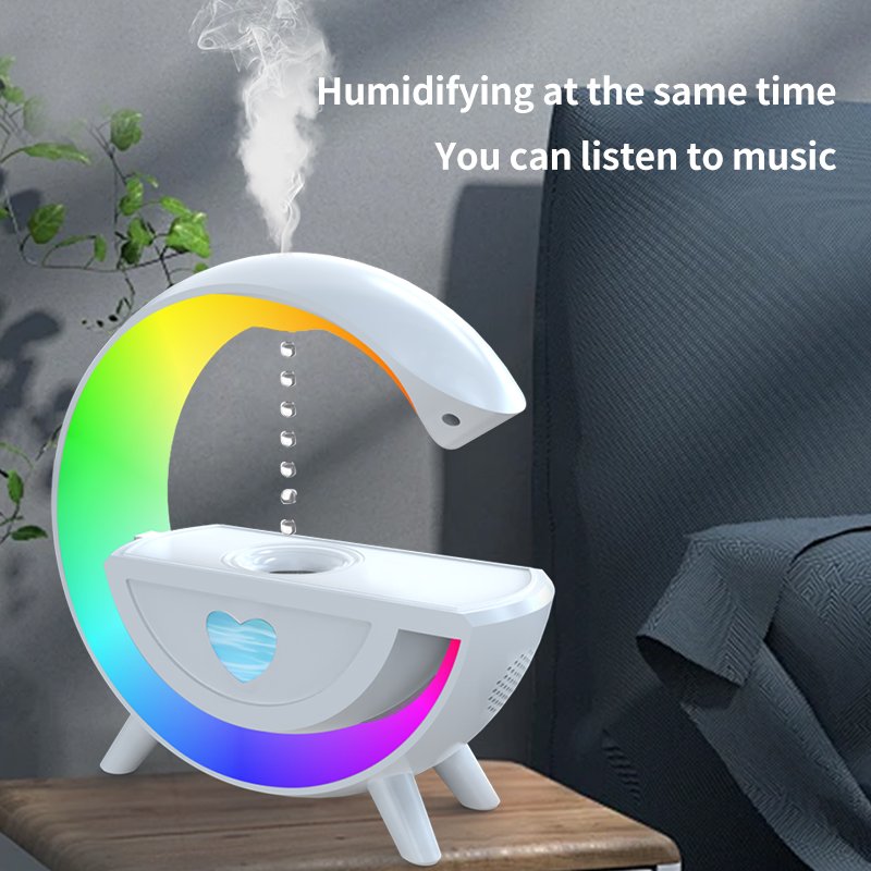 G-Shaped LED Night Light with BT Speaker Smart 15W Wireless Charr Music Lamp Alarm Clock Hot Product in Humidifiers Category