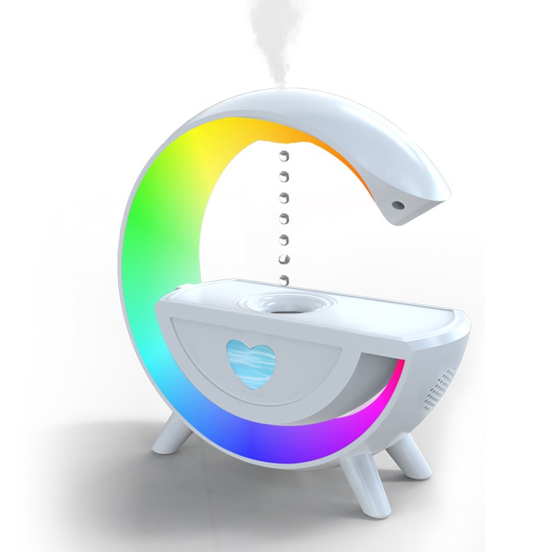 G-Shaped LED Night Light with BT Speaker Smart 15W Wireless Charr Music Lamp Alarm Clock Hot Product in Humidifiers Category