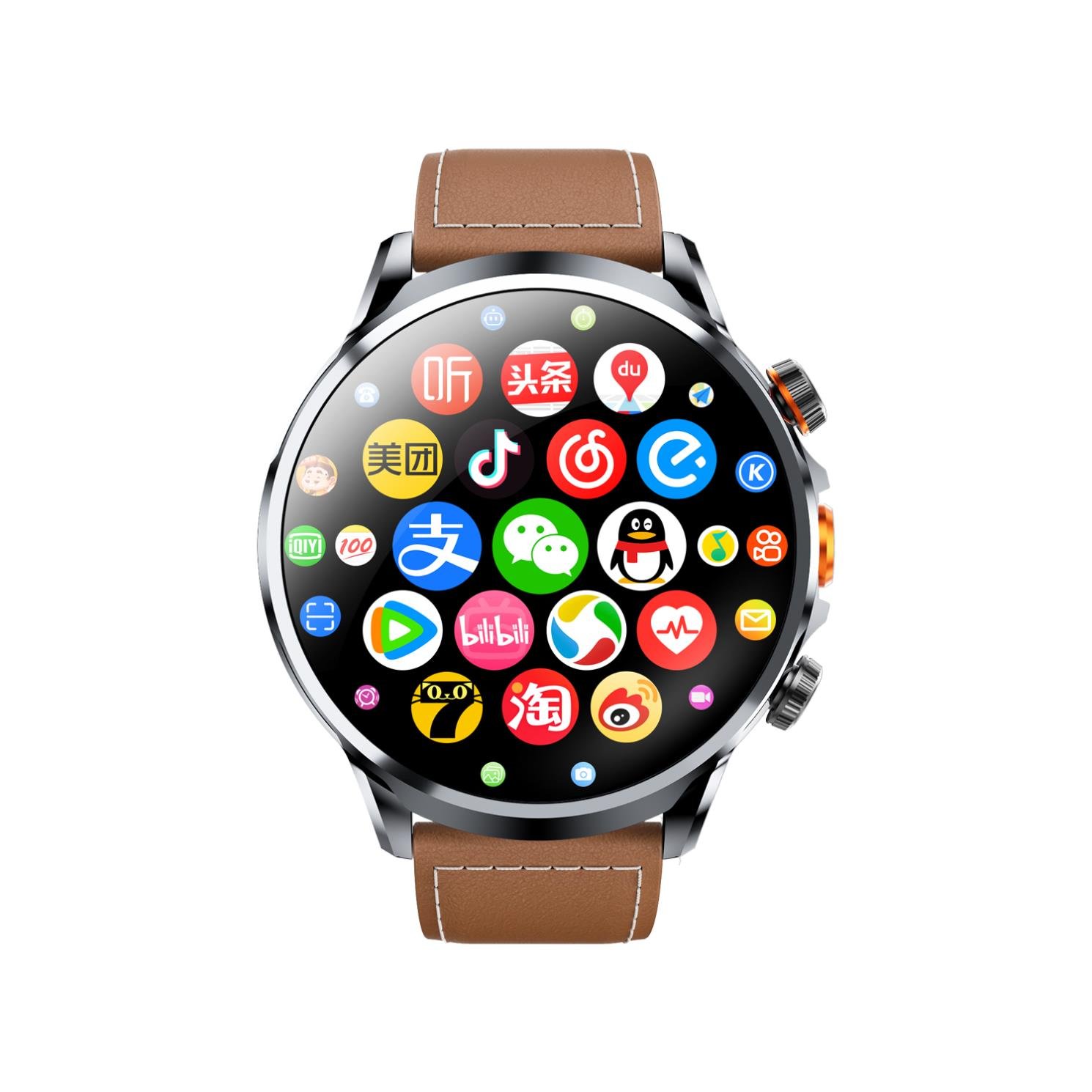 Full Frequency Band 1.85inch Round Screen 4G Smart Watch H18 NFC Android Camera GPS Video Call Wifi Smart Watch With Sim Card