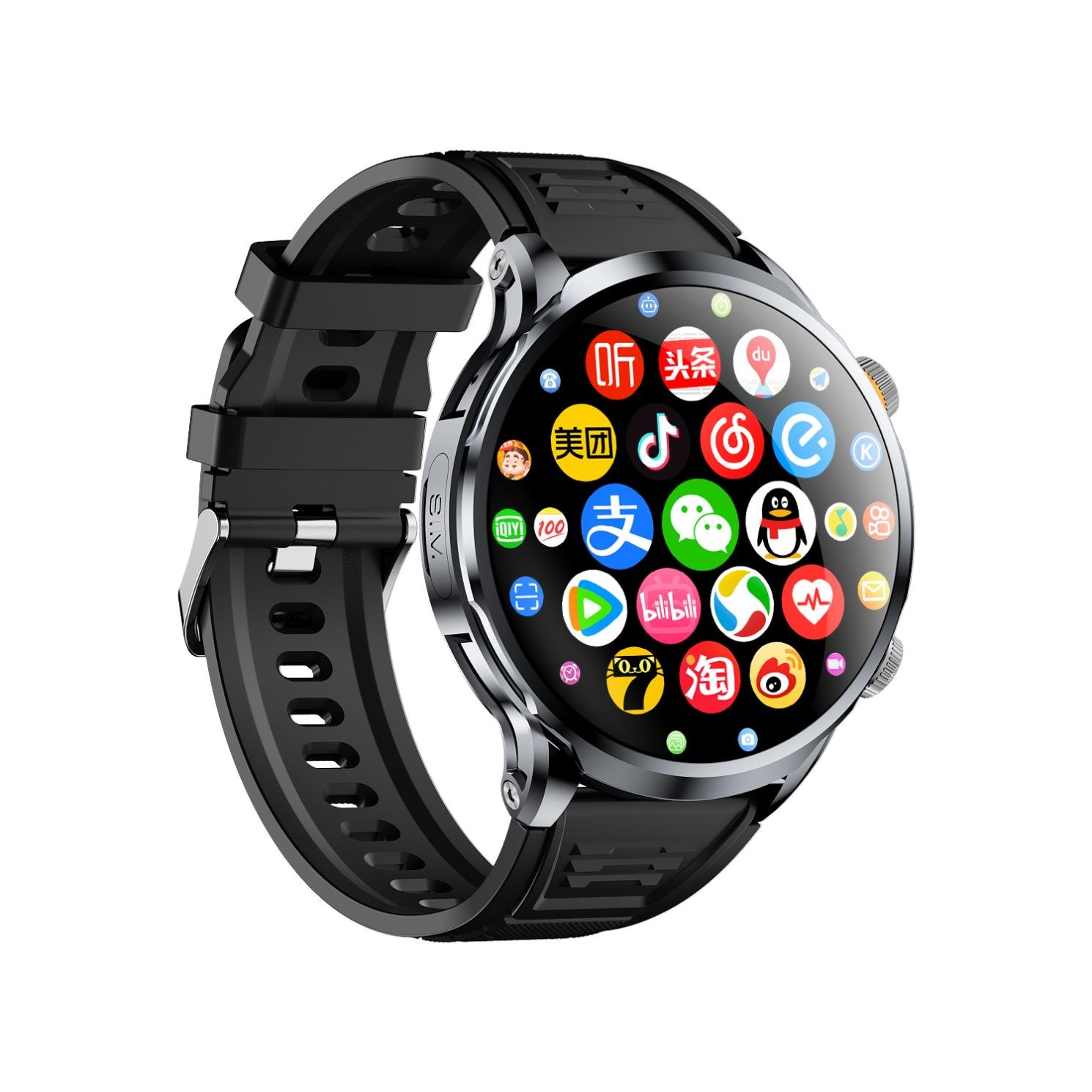 Full Frequency Band 1.85inch Round Screen 4G Smart Watch H18 NFC Android Camera GPS Video Call Wifi Smart Watch With Sim Card