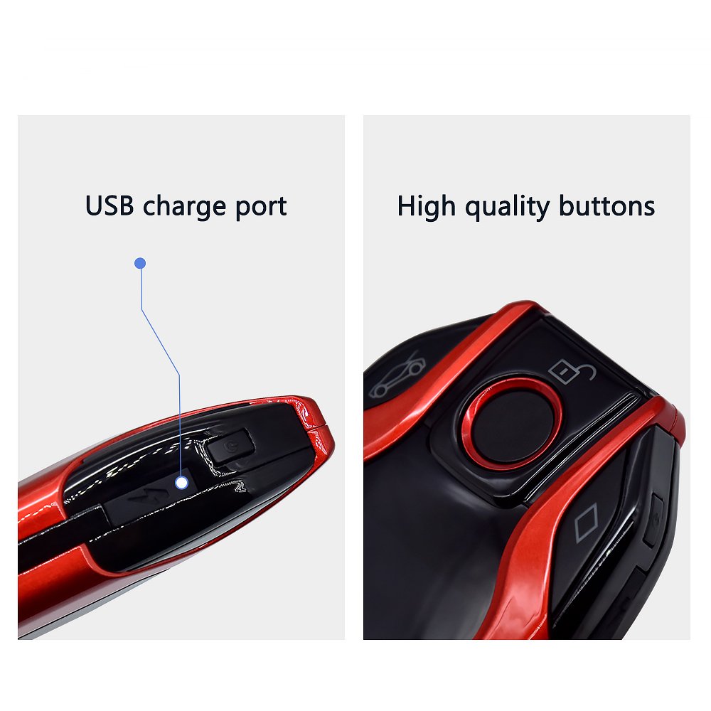 PKE Smart Door Lock LCD Touch Smart Key for Car Smart Remote Control for BMW