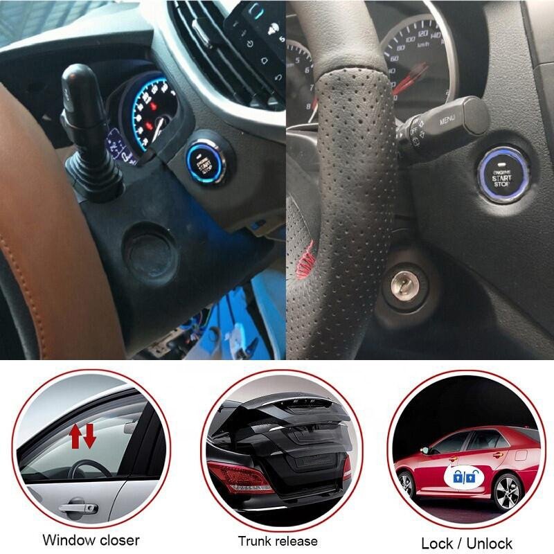 Start Stop Button 2020 RFID Engine Lock Ignition Starter Car Alarm Security Anti-theft System Remote Control
