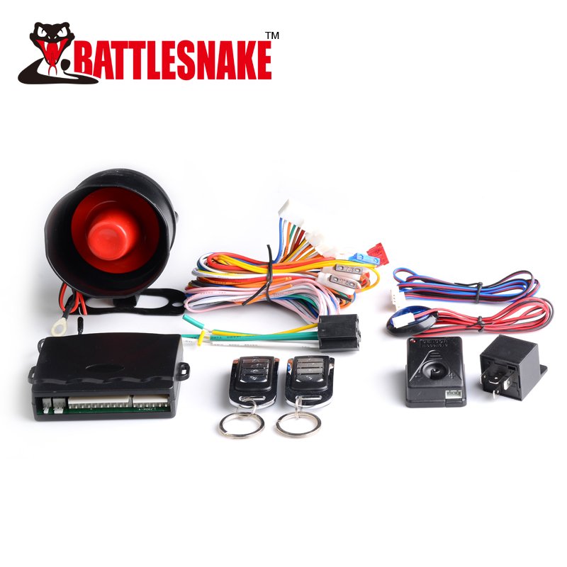 Universal DC12V Remote Control Car Alarm Remote Starter One Way Car Alarm System With Flip Key