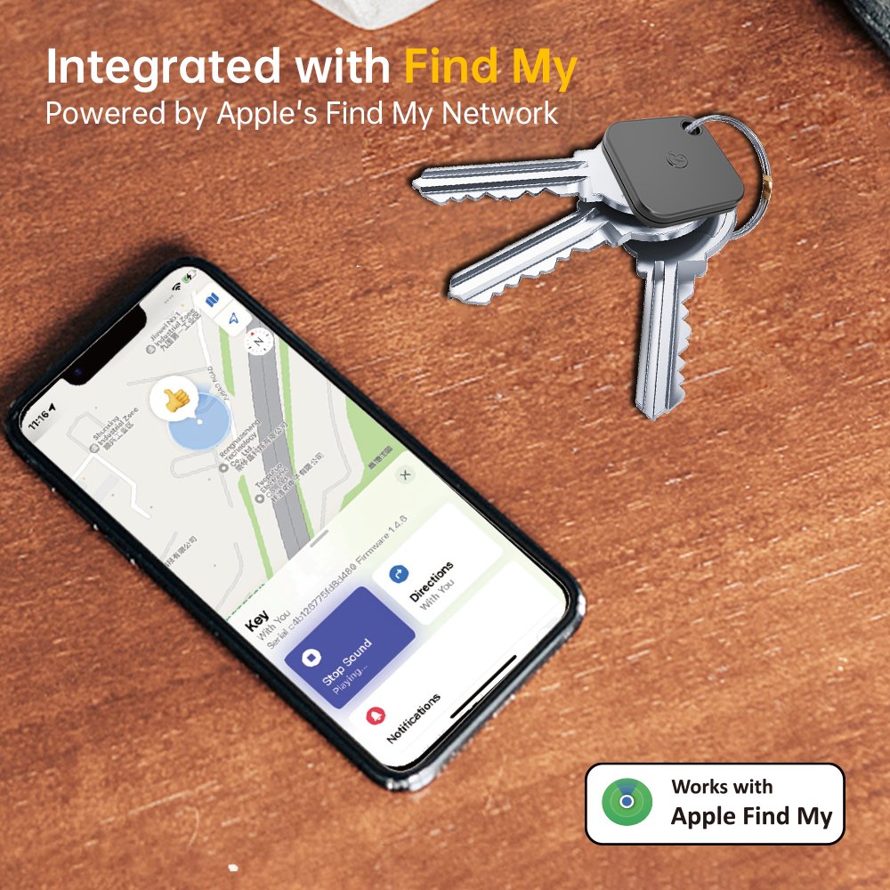 New Mfi Certified Keychain Satellite Key Finder Gps Mini tracker Tags Car Location Tracking Device With Apples FIND MY TRACKER
