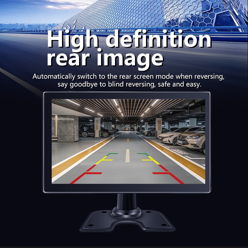 Vehicle Pedestrian Warning Blind Area Monitoring 10 Inch 4 Split All-in-one BSD Monitor HD Recorder Oil Theft Warning Bibibi