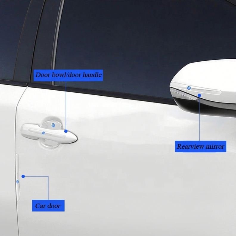 2023 Alibaba Hot Custom Logo Car Door Sticker Scratches Resistant Cover Auto Handle Film Exterior Accessory for Chevy