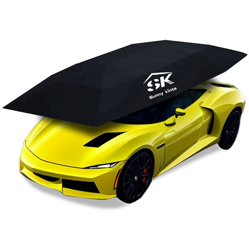 Smart Automatic Foldable Electronic Sun Visor Umbrella Waterproof Alarm Remote Controller Customizable Logo Straight Car Roof