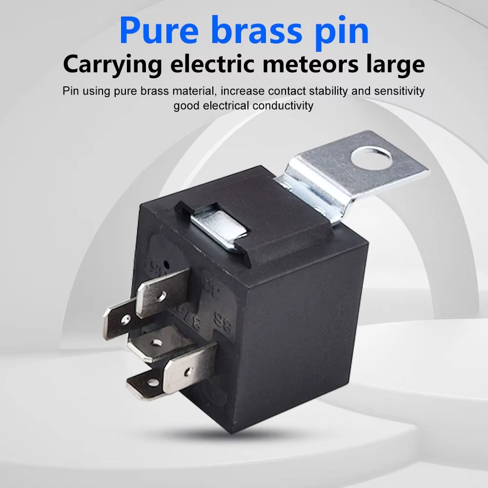 QIANJI 12V 4-pin 40A Cable Car Relay for Automotive Alarm HID Headlights Automotive Relay