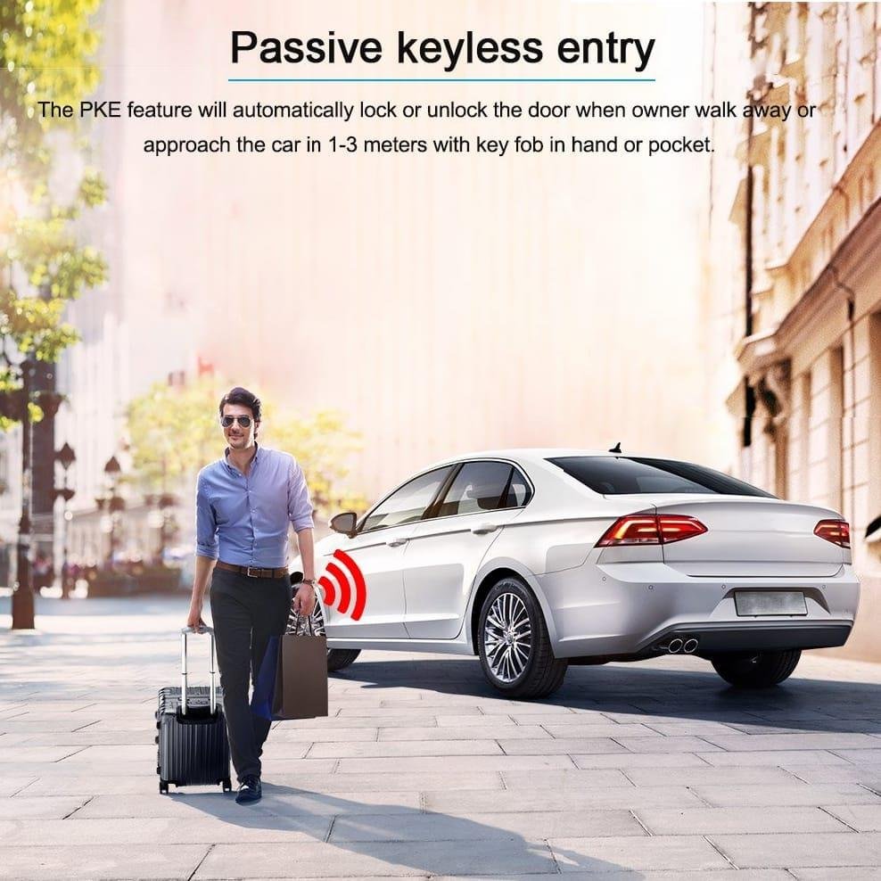 Universal 12V Car Push Button Start Kit PKE System Remote Engine Start Stop Keyless Entry
