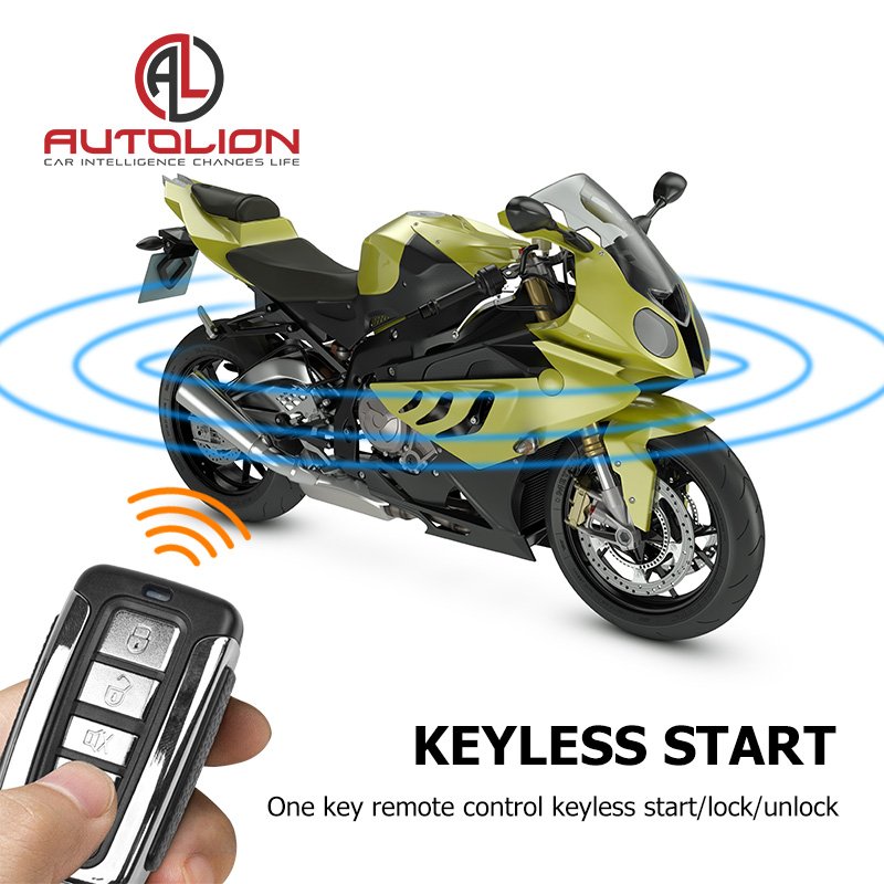 Motorcycle Anti-theft Device Anti-cutting Wire Double Remote Control Key One-way Motorcycle Alarm System