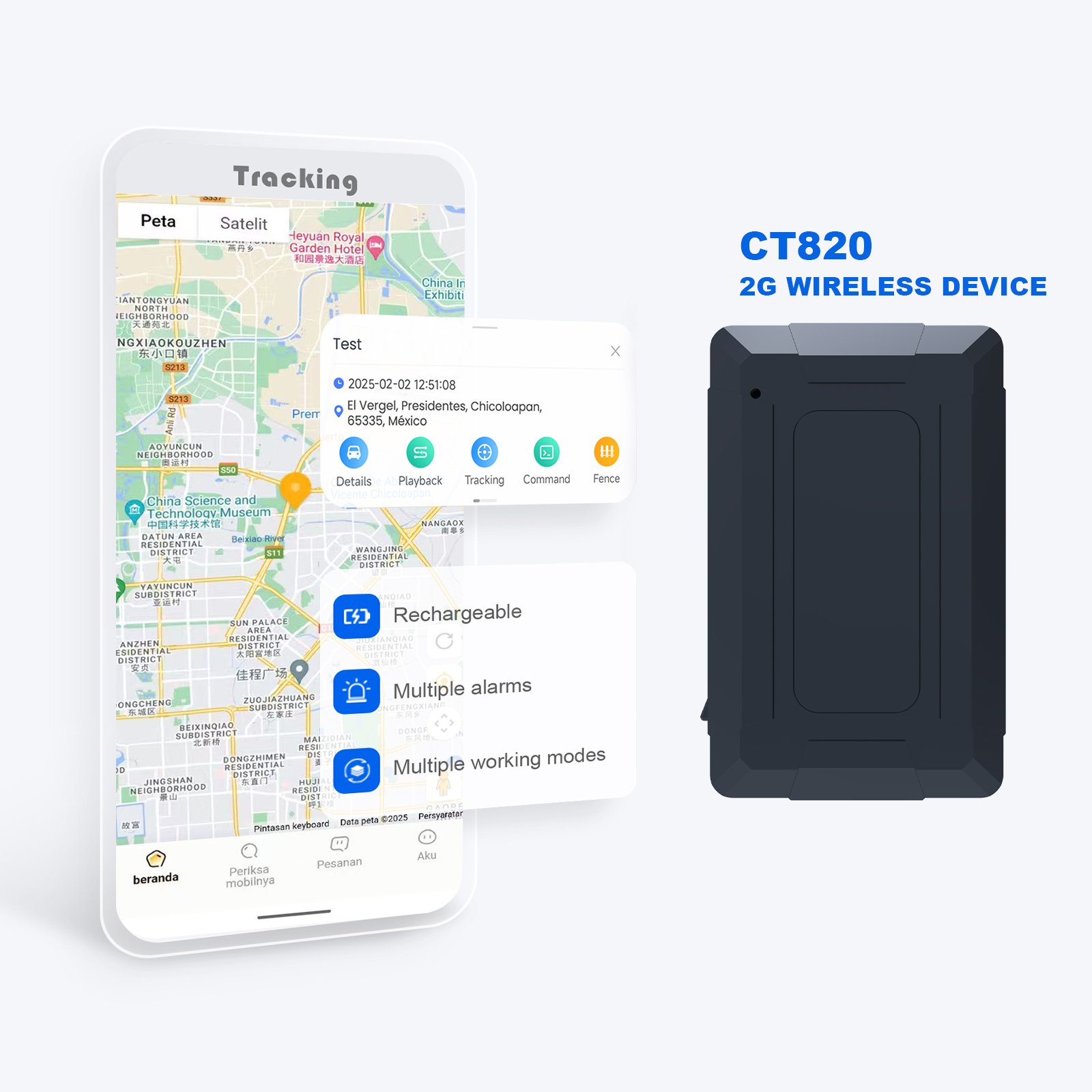 Factory Direct Supply 2G Wireless GPS Tracker Plug And Play Multiple Alarms Sound Recording IP 67 Water Proof for Motorcycle