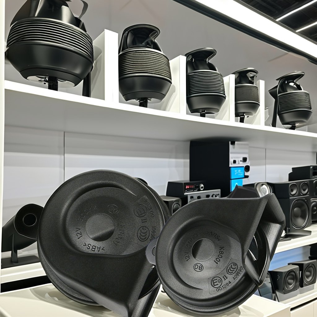 K8001 12v Snail Car Horn Two-tone Fanfare Waterproof Electric Horn Durable Aluminum 2-way Speaker Design New Condition