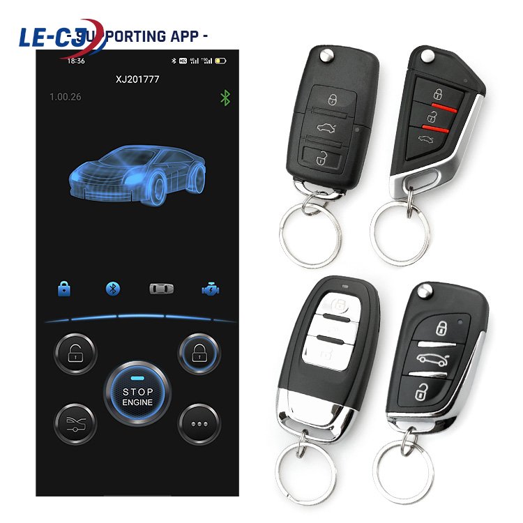 Mobile Phone Controlled 12v Car Alarm System Remote Control Central Locking Anti-theft Device
