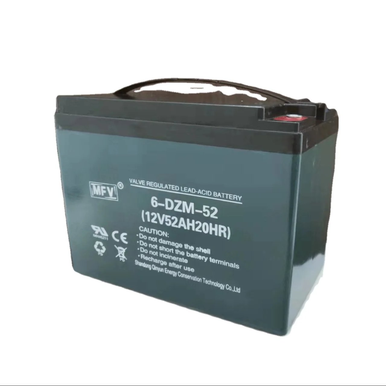 Factory Supply 12V Deep Cycle Lead-Acid Battery 6-DZM-52 for Solar Energy Storage Systems